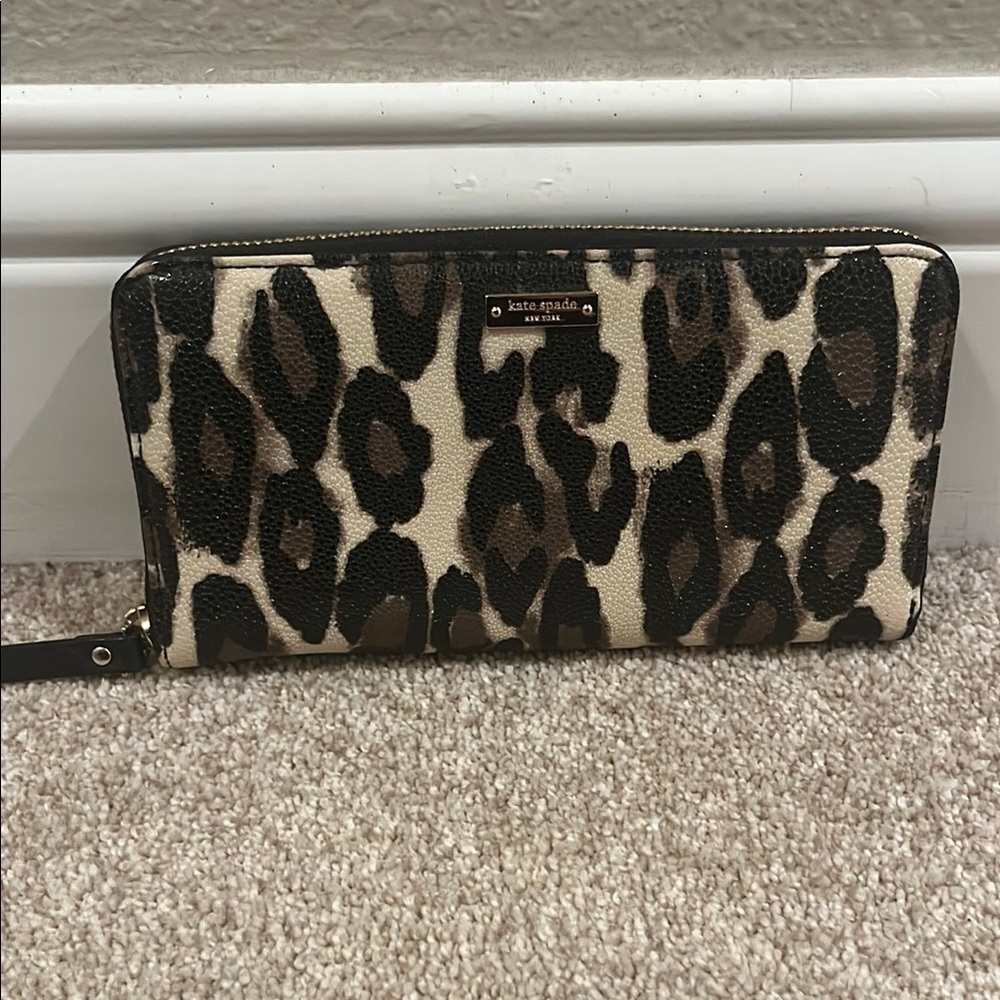 Kate Spade Animal Print Zip Wallet